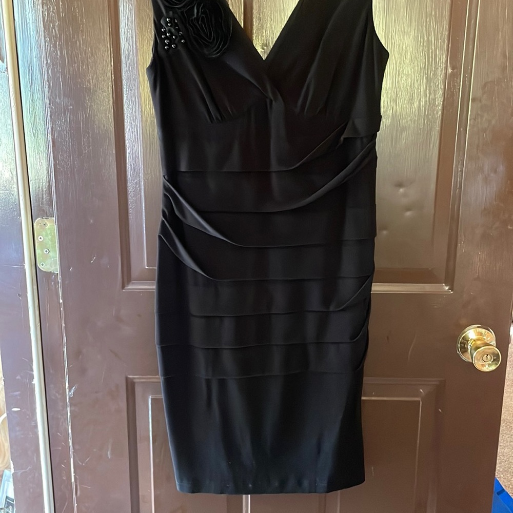 Connected apparel black strap dress